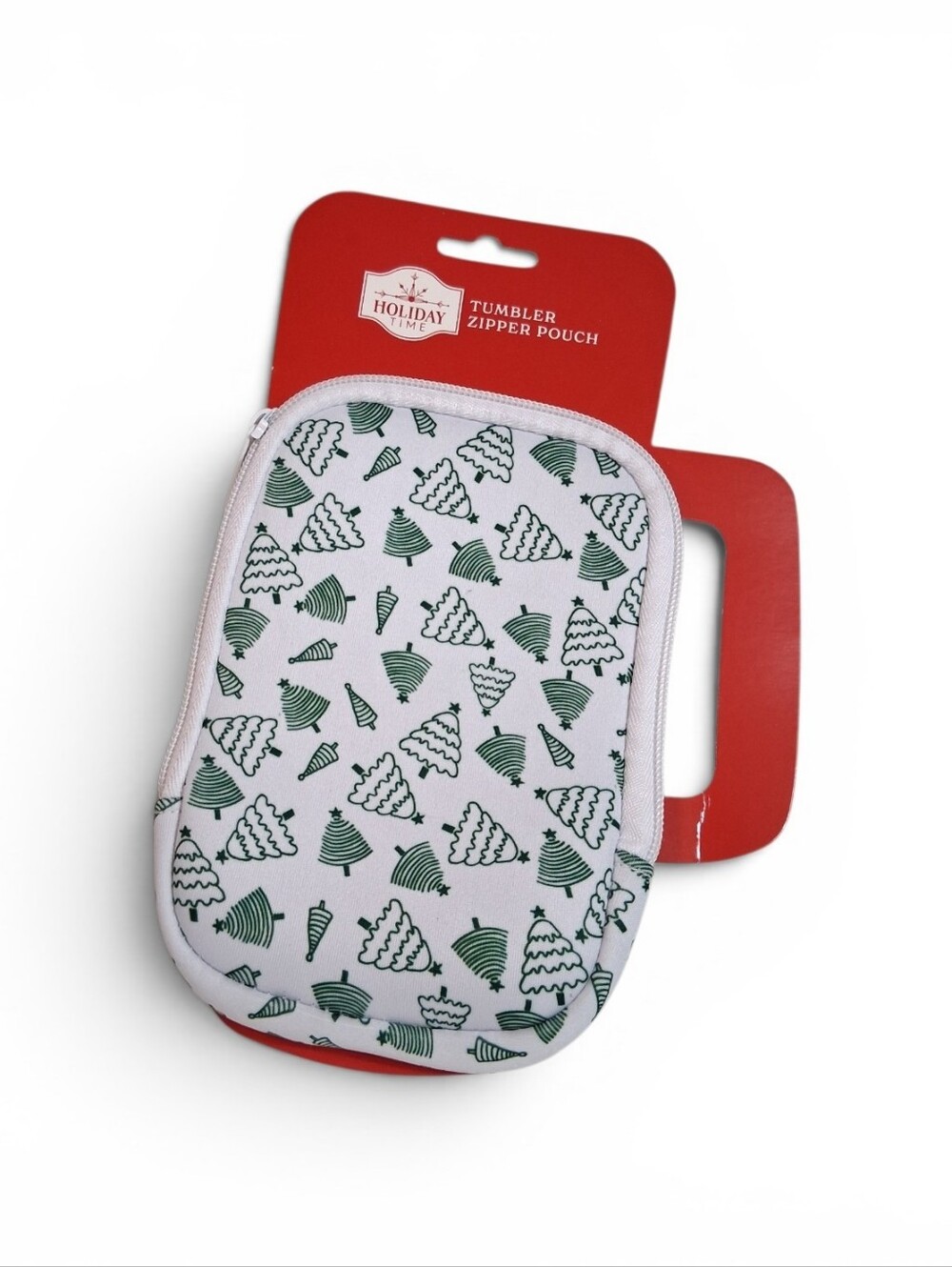 NEW Holiday Time | Christmas Tree Tumbler Zipper Pouch Pocket Holder - Picture 2 of 6